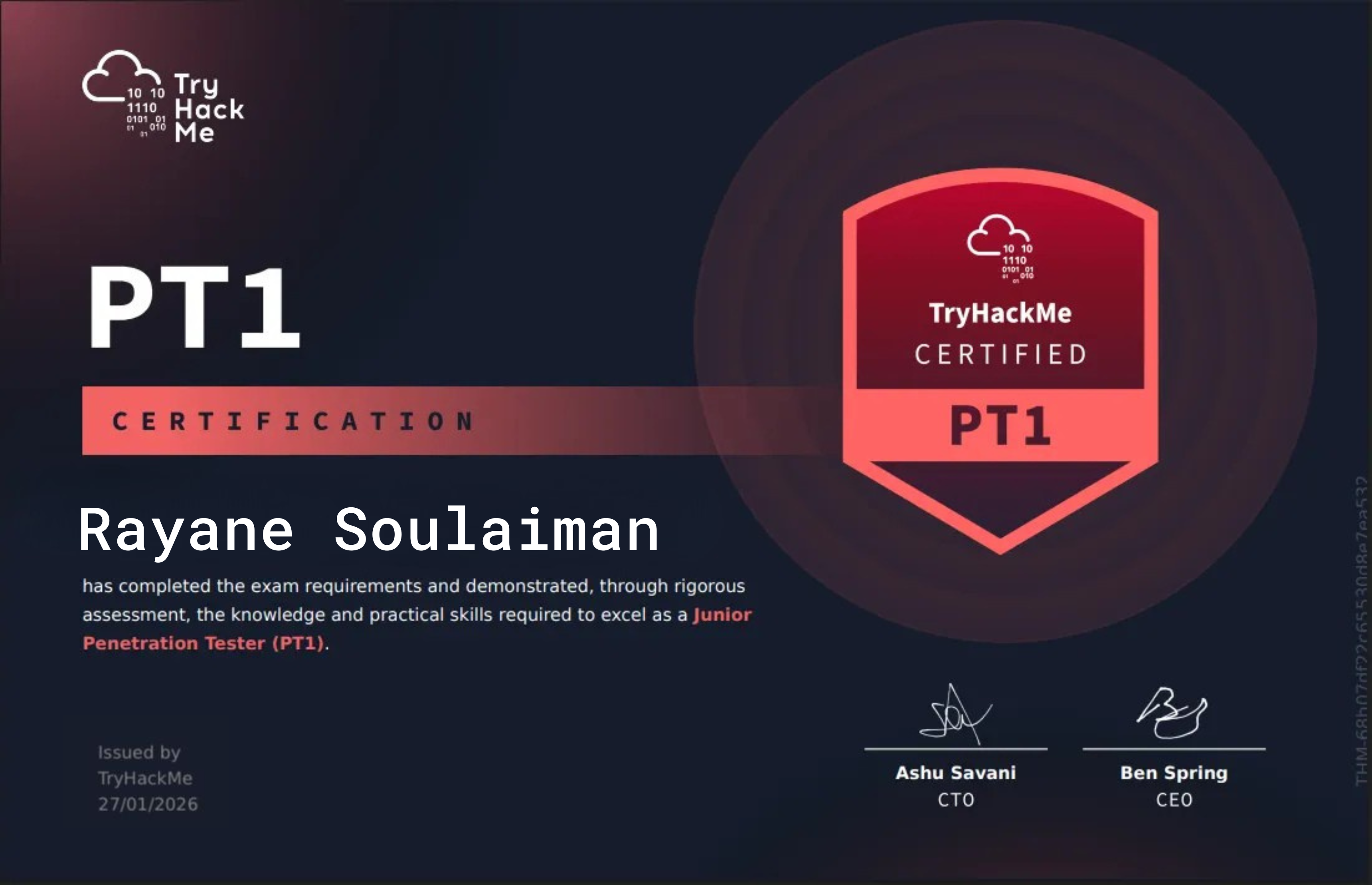 Junior Penetration Tester (PT1)